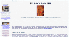Desktop Screenshot of 1backpain.com